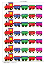 All Small and Capital Alphabets in train theme
